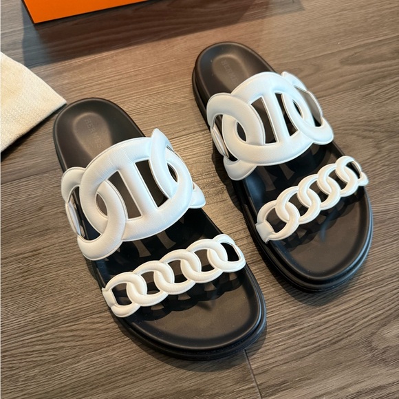 Hermès Extra Sandal Agneau Nappa Blanc 40 as new - Picture 15 of 16